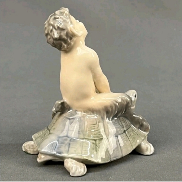 Royal Copenhagen Denmark Porcelain Faun on Tortoise #858; Mint condition - Picture 9 of 13
